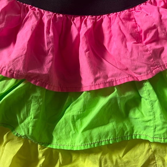 coolest Vintage 90s neon layered skirt - Picture 2 of 4